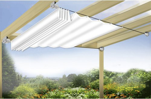 Floracord Vierecksonnensegel aus Polyester, Weiß, B: 220 cm, H: 96 cm - Bild 2