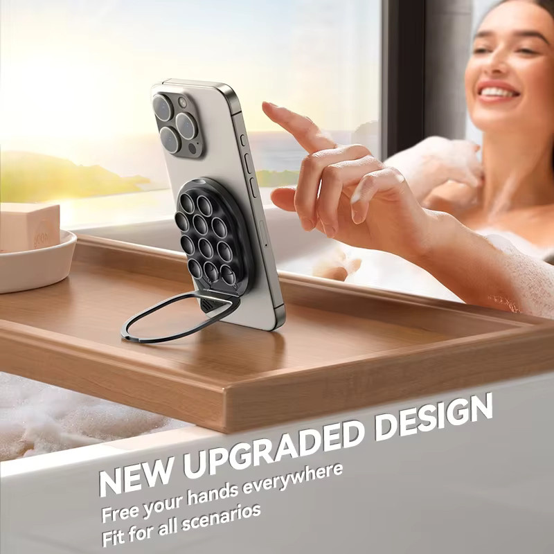 JOYROOM Magnetischer Handyhalter mit Saugnapf und Zugring für iPhone, Samsung und Android in Schwarz oder Weiß - Bild 2