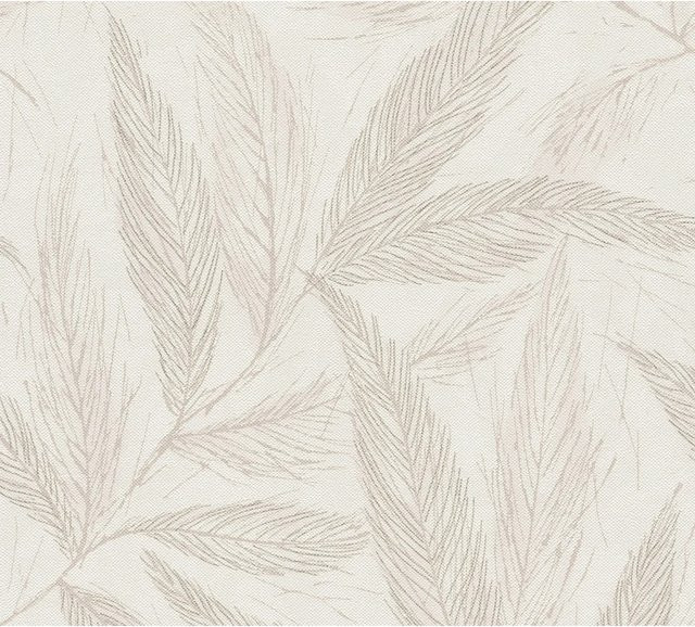 A.S. Création Vliestapete Natur Blätter Beige-Weiß-Grau B/H: 53 x 1005 cm - Bild 1