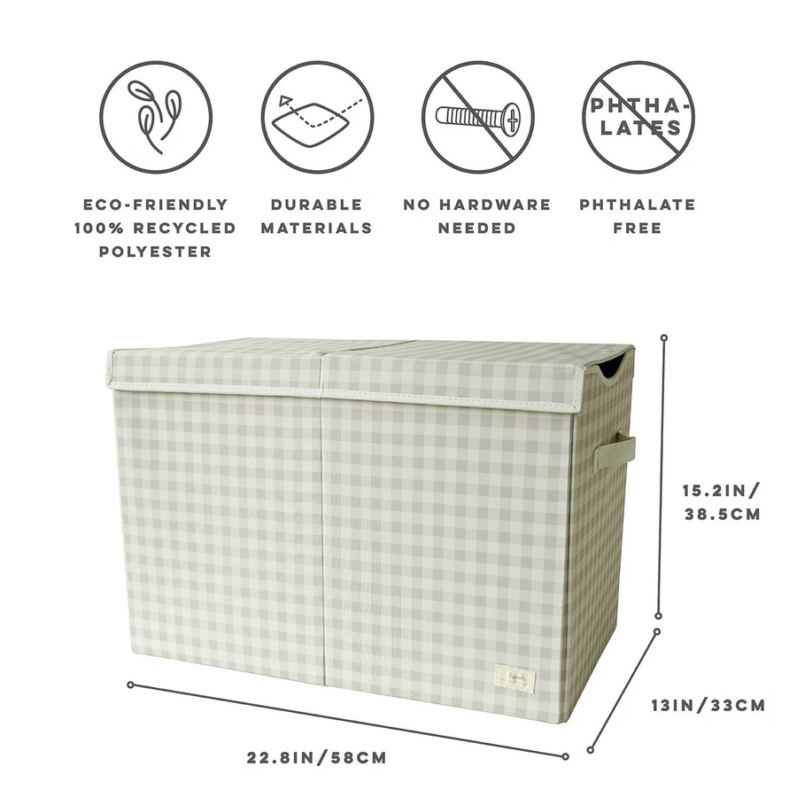 3 Sprouts Aufbewahrungskiste für Kinderzimmer in Beige, B/T/H: 38,5 x 33,0 x 33,0 cm - Bild 1