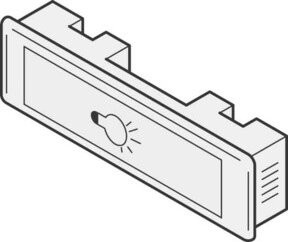 Lichttaster LIRA Renz Metallwaren in Weiß, B/H: 75 x 22 mm - Bild 1