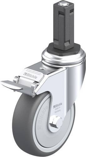 Blickle LKRA-PATH 101KF-11-FI-EV13 Lenkrolle mit Feststeller in Grau und Silber, Rad-Durchmesser: 100 mm, Tragfähigkeit: 120 kg - Bild 1