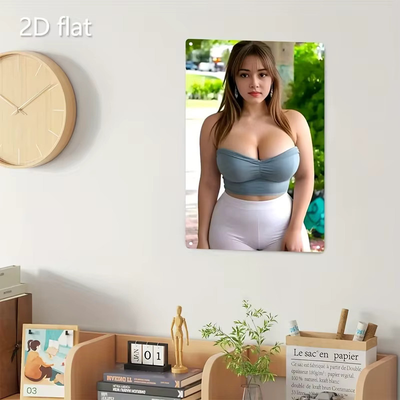 CIFBUY Metall-Wandkunst Porträt Elegantes Weibliches Gesicht als Eisen-Wanddekoration für Zuhause, Café oder Bar - Bild 3