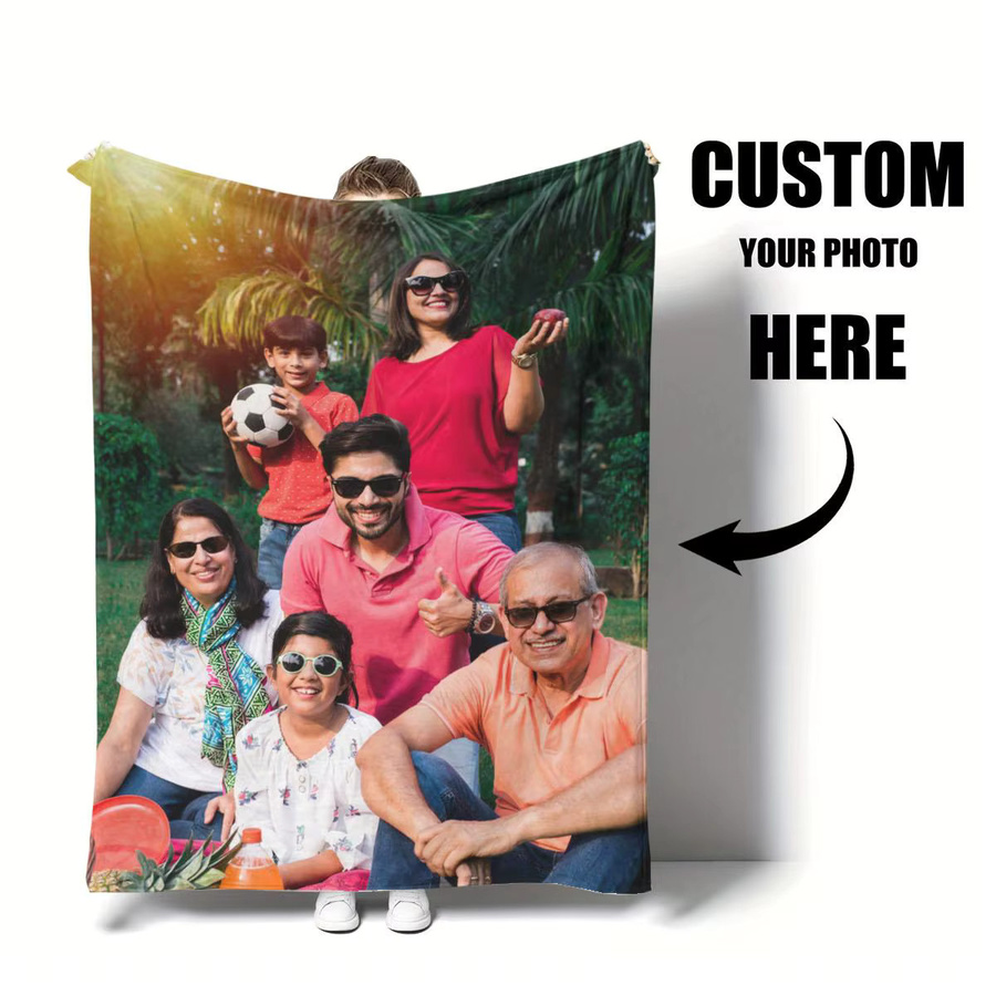 Personalisierte Flanelldecke mit individuellem Foto von SRH in Multicolour, weiche und warme Polyesterdecke für dich - Bild 5