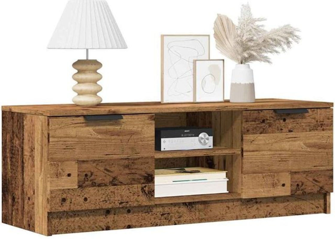 Vidaxl TV-Schrank in Altholz-Optik Braun im Landhausstil aus Holzwerkstoff B/T/H: 102 x 36,5 x 36,5 cm - Bild 1