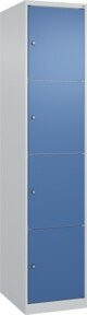 C+P Schließfachschrank Classic PLUS mit 1 Abteil in Grau und Blau, H x B x T: 185 x 40 x 50 cm - Bild 1