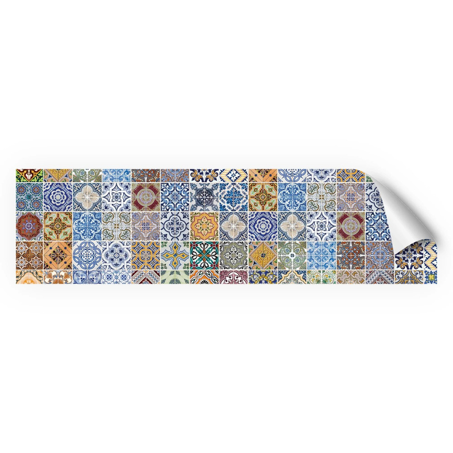 Myspotti Küchenrückwandfolie Pablo in Fliesenoptik, selbstklebend, Multicolour, B: 220 cm, H: 60 cm - Bild 2