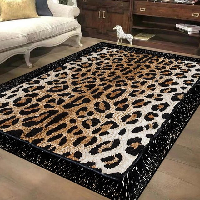 Karpetti Dekorativer Teppich mit Leopardenmuster im nordischen Stil, Mehrfarbig, B/T: 200 x 250 cm - Bild 1