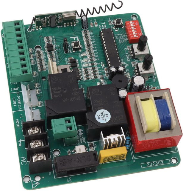 Schiebetorantrieb Steuerplatine mit LED-Anzeige und Fernbedienung von mfySpace in Grün - Bild 1