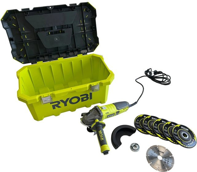 Ryobi Winkelschleifer RAG1010-125TA6 in Grün mit 1.010 W und 125 mm Scheibendurchmesser - Bild 1