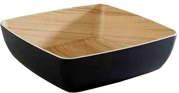 Salatschale FRIDA von Assheuer aus Melamin, quadratisch, beige/schwarz, B/T/H: 25 x 25 x 7,5 cm - Bild 1