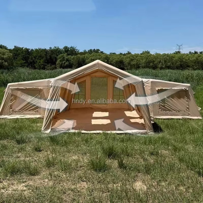 XMSJ Aufblasbares Campingzelt für Outdoor-Veranstaltungen, wasserdicht, Farbe: Sand/Beige - Bild 2