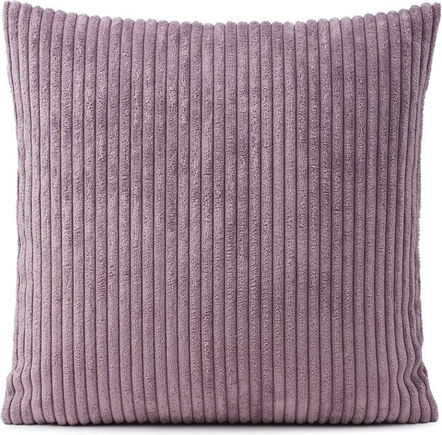 Kissenhülle ANAFI von Gozze, quadratisch, lila gestreift, Breite: 60 cm, Höhe: 60 cm - Bild 1