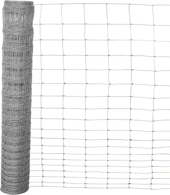 Floraworld Knotengeflecht aus verzinktem Stahl, silberfarben, Höhe: 200 cm, Länge: 5000 cm - Bild 1