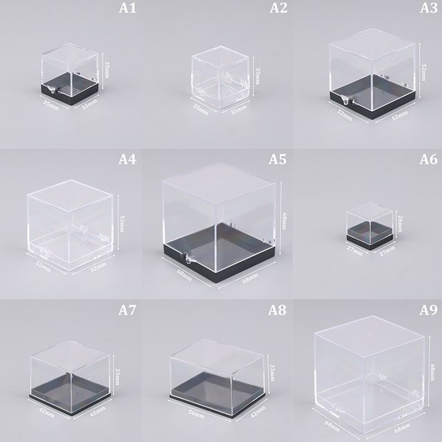 ZTOYL Aufbewahrungsbox mit Deckel, Edelstein-Display, Münzbehälter, transparenter Behälter, Mini-Quadratwürfel, Acryl-Etui, 1 Stück - Bild 1