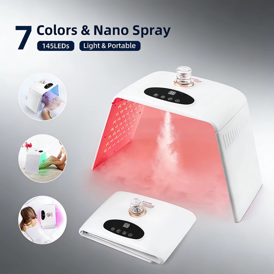 vilnason LED-Photonenmaschine, 7-Farben-Nano-Spray, Gesicht und Körper, Unisex - Bild 2