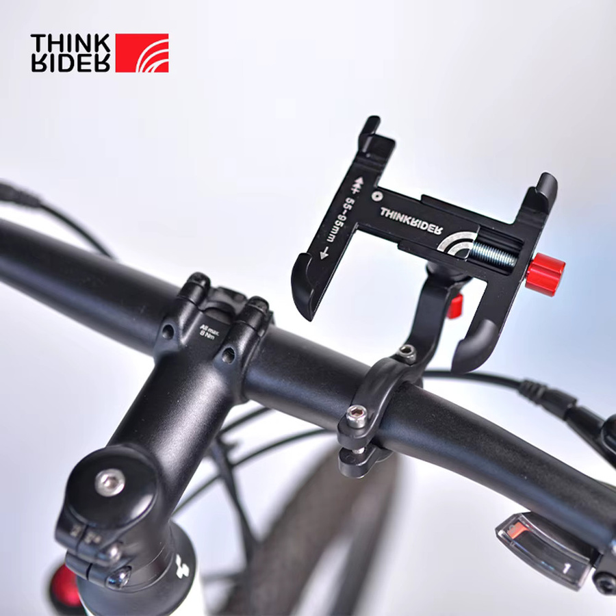 ThinkRider MTB-Handyhalterung aus Aluminium in Schwarz, 360 Grad drehbar und verstellbar - Bild 2