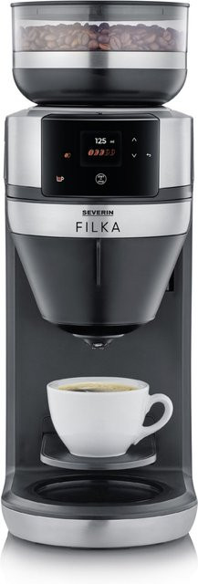 Severin Filter-Kaffeemaschine KA 4852 FILKA 2.0 mit integrierter Kaffeemühle in Schwarz/Edelstahl - Bild 1