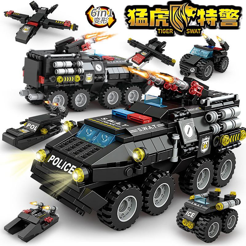 Linyi toy Swat gepanzertes Transportfahrzeug Gebäude Bausteine Set - Bild 4