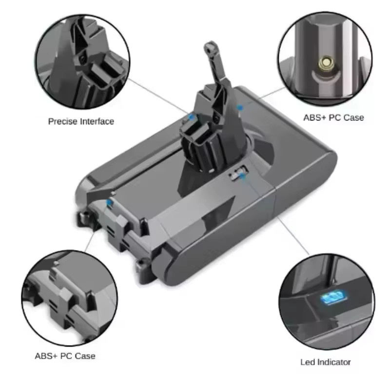 Ersatzakku für Dyson V8 Absolute Akku 21,6 V 12800 mAh - Bild 1