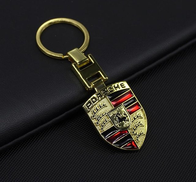 Porsche Schlüsselanhänger Metall, gold, Unisex - Bild 1