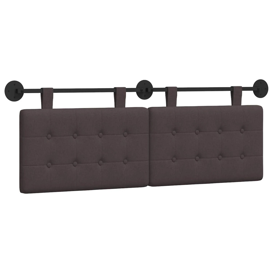 vidaXL Hängendes Kopfteil aus Stoff in Braun mit gepolstertem Paneel, Breite: 150,0 cm, Höhe: 55,0 cm, Tiefe: 5,0 cm - Bild 2