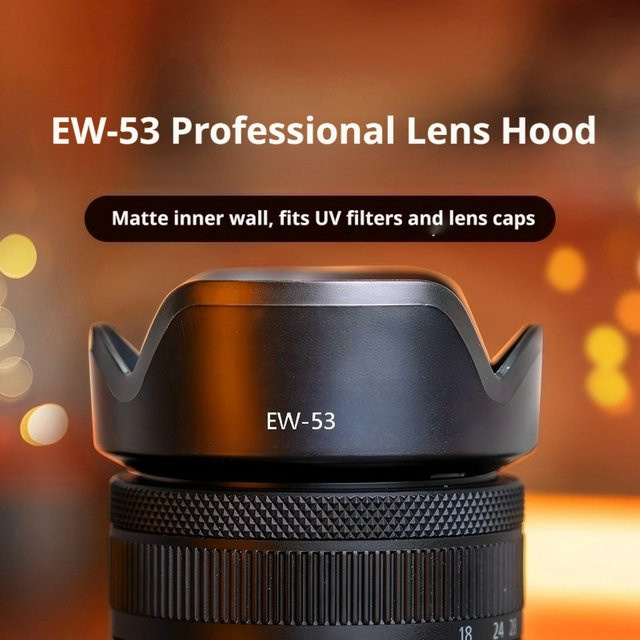 Canon EW53 Blumenförmige Gegenlichtblende in Schwarz für EF-M 15-45mm f/3.5-6.3 IS STM und RF-S 18-45mm Objektive - Bild 1