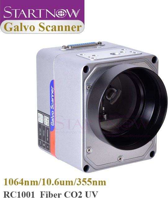 Startnow RC1001 Galvo-Scanner Kopfset für Lasermarkierung in Rot und Silber, 10,6 um, 1064 nm, 355 nm, mit rotem Kontrolllicht - Bild 1