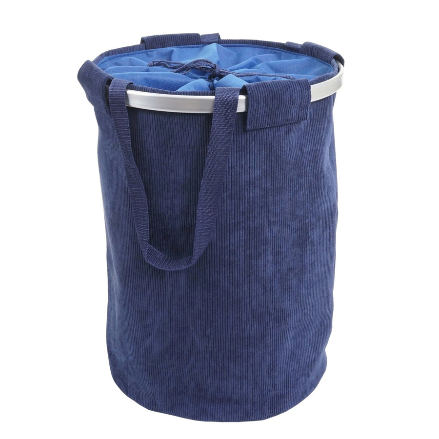 Wäschesammler MCW C34 Wäschekorb mit Kordelzug und Henkel in Blau, Volumen: 65 l, B: 55 cm, T: 39 cm - Bild 3