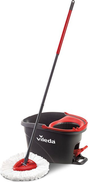 Vileda Turbo Box Wisch-Set mit Turbo Refill Microfibre 2in1 Ersatzkopf in Rot/Weiß - Bild 1