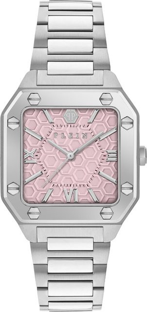 Philipp Plein Damenuhr Plein Edge, Quarz, Edelstahl, Silber, 34 mm - Bild 1
