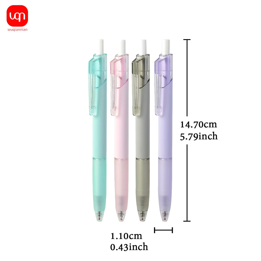 WQN Simple Click Silent Gel Pen mit 0,5 mm Spitze für Schule und Büro, schwarze Tinte - Bild 3