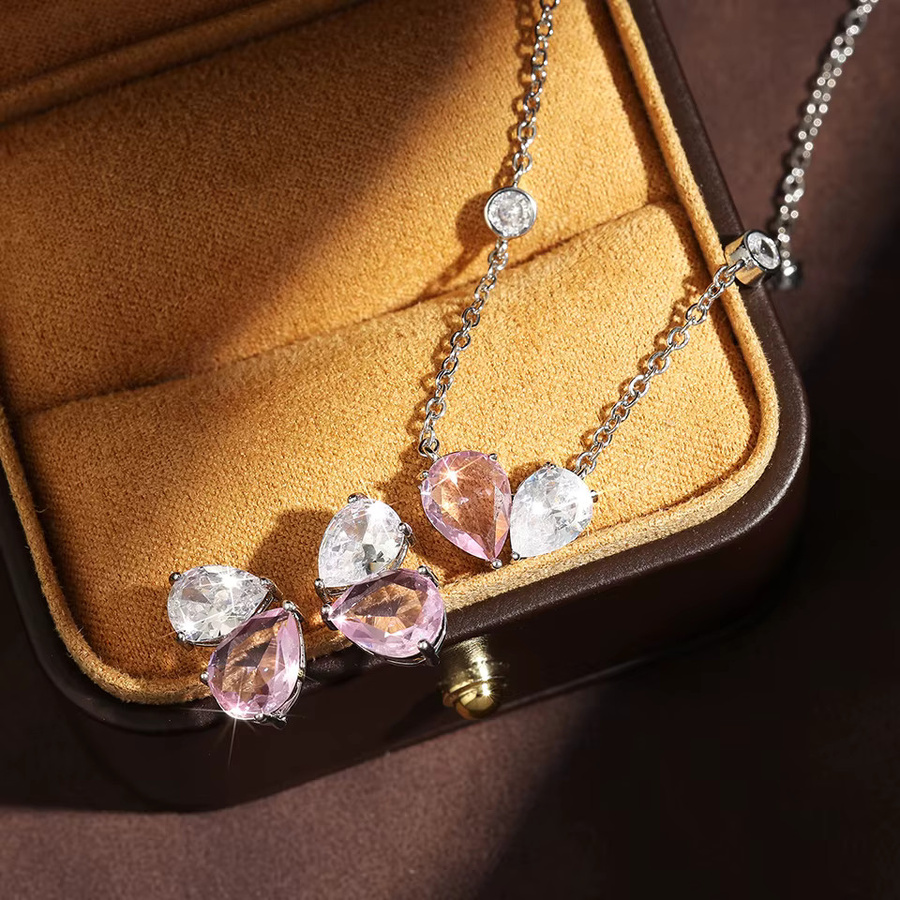 ZAKOL Schmuck-Set, Ohrring-Halsketten-Set, Roségold, Zirkonia, Damen - Bild 5