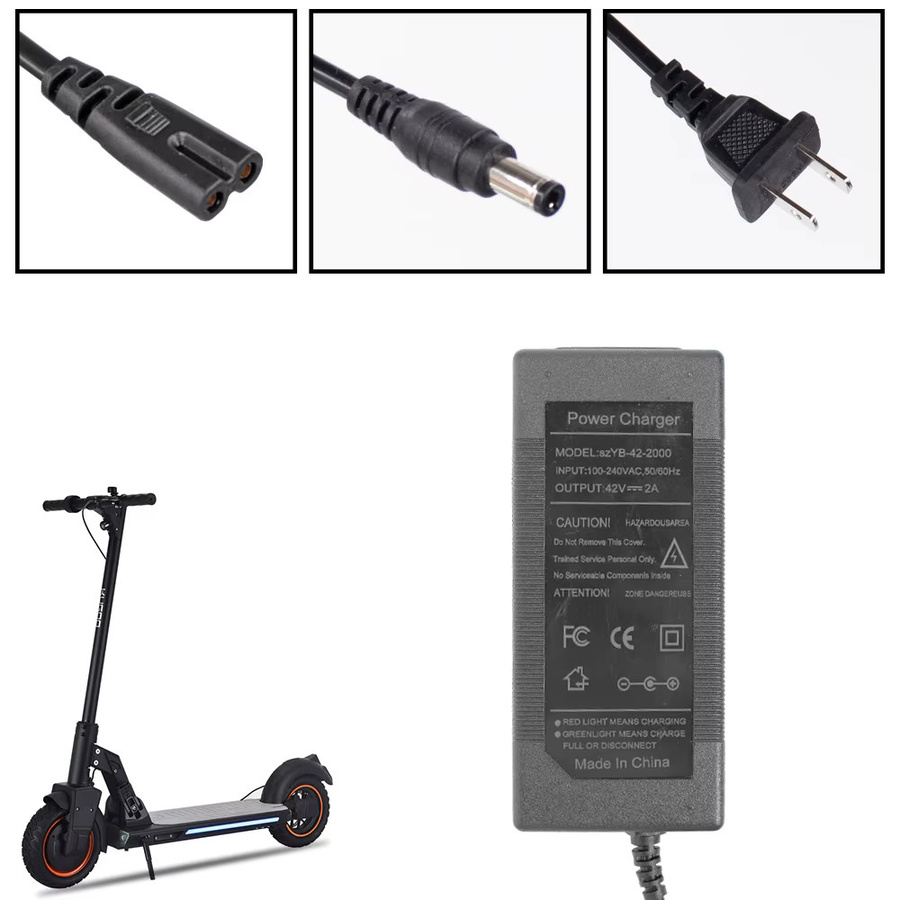 KUGOO E-Scooter Ladegerät 42V 2Ah Schwarz für KUGOO S1 S2 S3 Elektrische Roller Ersatzteil - Bild 3