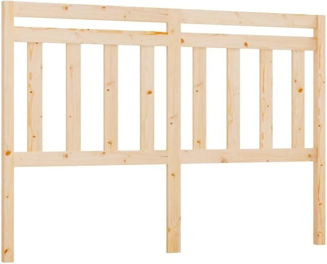 vidaXL Kopfteil aus Massivholz Kiefer in rustikalem Design, unbehandelt, B/T/H: 126 x 4 x 100 cm - Bild 1