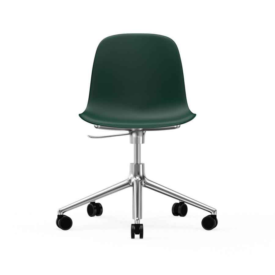 Normann Copenhagen Form Drehstuhl mit Rollen in Grün aus Aluminium und Polypropylen - Bild 1
