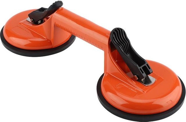 CosyHome Vakuum-Saugnapf-Glasheber aus Aluminiumlegierung in Orange zum Bewegen von Gläsern, Fliesen und Spiegeln - Bild 1