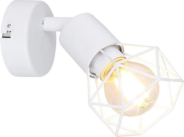 Globo Wandspot Xara I Weiß, verstellbarer Metall-Spot mit E14 Fassung