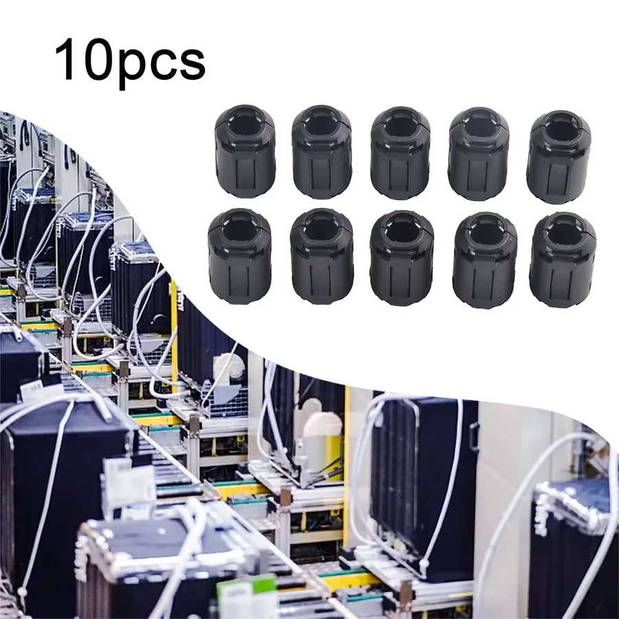 TDK Ferritkern Choke Clip Noise Suppressor Filterring in Schwarz für Audio/Video- und Netzkabel, 10 Stück - Bild 2