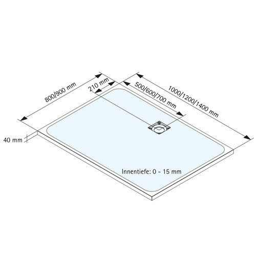 Schulte Duschwanne ExpressPlus aus Mineralguss, rechteckig, Grau, Breite: 120 cm, Tiefe: 90 cm - Bild 3