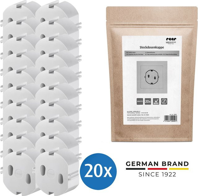 Reer Steckdosenschutz 20er-Pack in Weiß aus Kunststoff - Bild 1