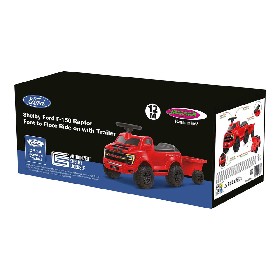 Jamara Shelby Ford F-150 Raptor Rutscher mit Anhänger rot ab 1 Jahr - Bild 4