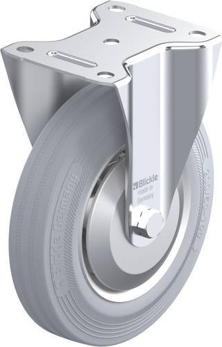 Blickle Bockrolle B-V 200K-SG-FA in Blau und Grau aus Stahl mit 200 mm Rad-Durchmesser und 205 kg Tragfähigkeit - Bild 1