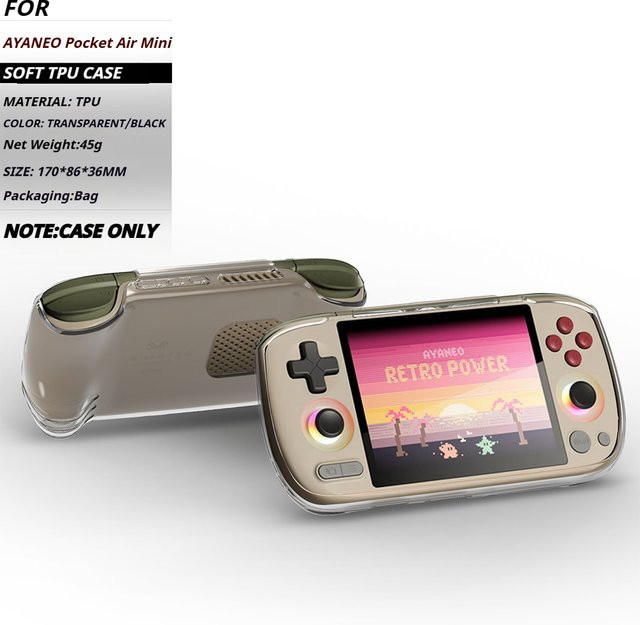 Sturzsichere TPU Schutzhülle für AYANEO Pocket AIR Mini-Spielkonsole, transparent und kühlend - Bild 1
