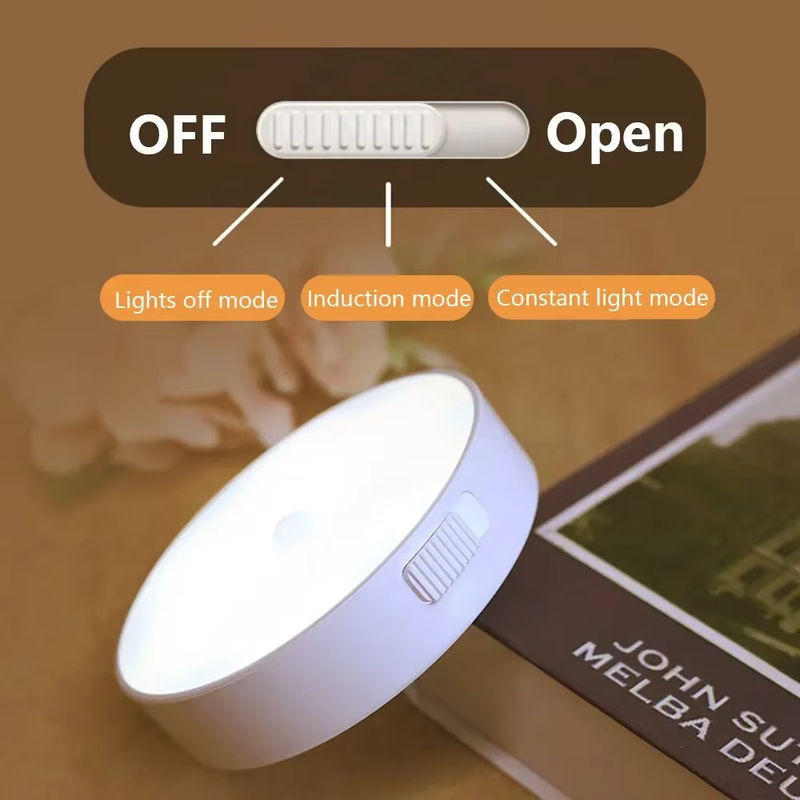 XIWANGFIRE Tragbare LED Nachtlampe mit Bewegungssensor und USB-Aufladung in Weiß - Bild 4