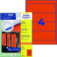 Avery Zweckform Ordnerrückenetikett ultragrip breit, rot, 80 Stück - Bild 1