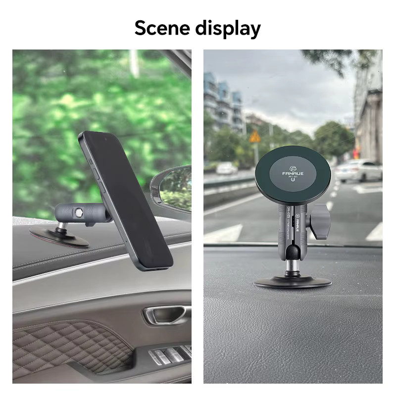 FANAUE Magnetischer Handyhalter für das Auto mit selbstklebendem Saugnapf, Schwarz - Bild 6