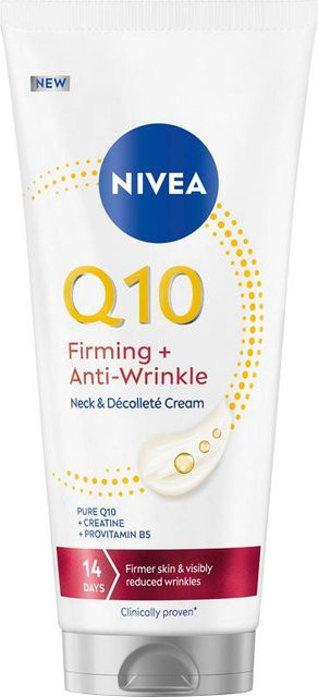 NIVEA Q10 Hals & Dekolleté Creme, 200 ml, mit Vitamin C und Hyaluronsäure - Bild 1