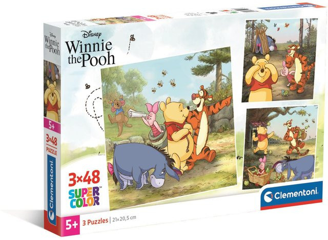 Disney Winnie Puuh, 3-teiliges Set, 48 Teile, ab 5 Jahren, bunt - Bild 1