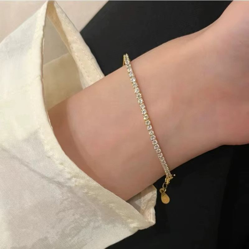 ALCADEN Armband, Edelstahl, Gold, Kristall, Damen - Bild 3